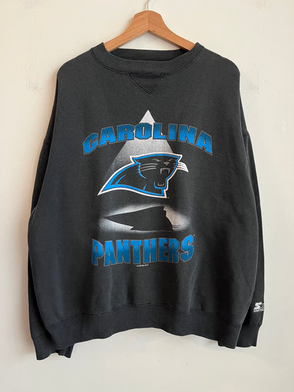 1993 Carolina Panthers Faded Starter Shadow Crewneck (XXL)
