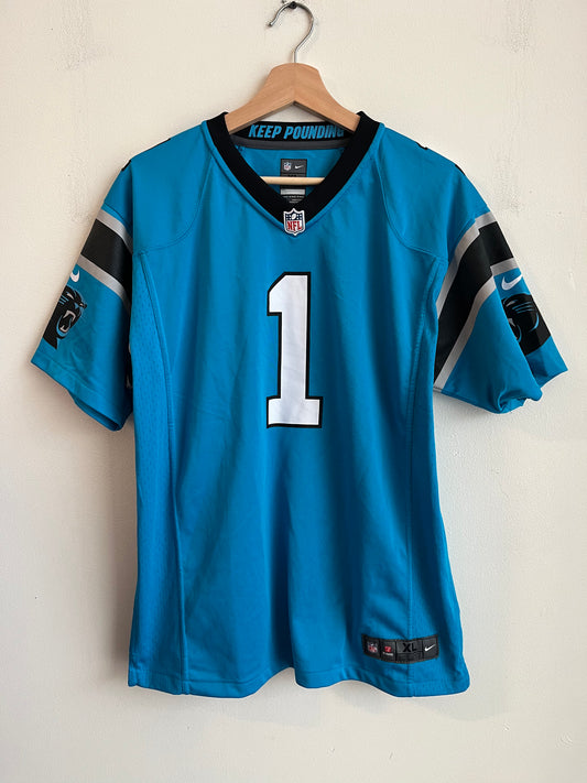 2016 Carolina Panthers Deadstock Cam Newton Blue Jersey (Youth XL)