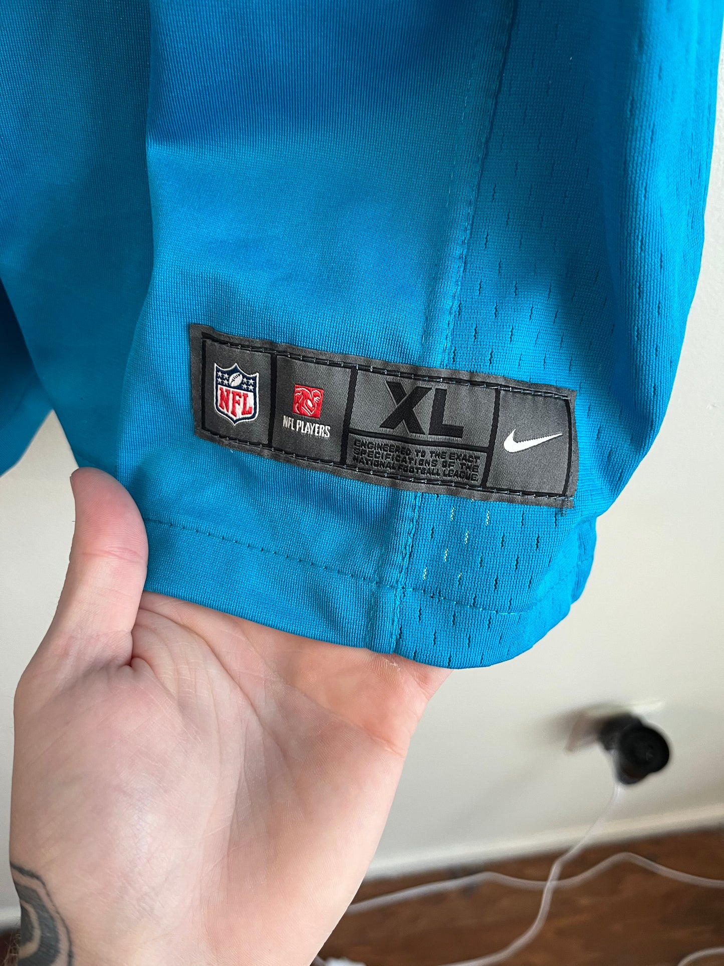 2016 Carolina Panthers Deadstock Cam Newton Blue Jersey (Youth XL)
