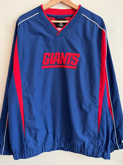 00s New York Giants Blue NFL Windbreaker (XL)