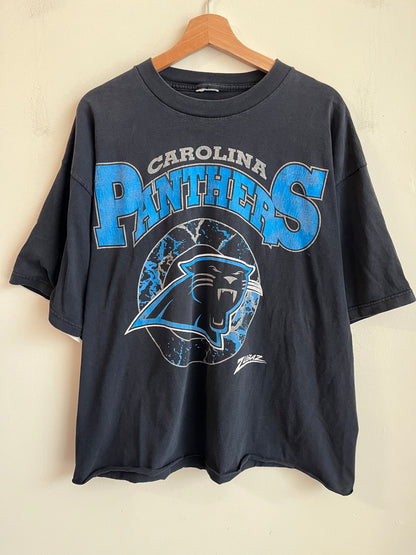 90s Carolina Panthers Zubaz Cropped Tee (XL)
