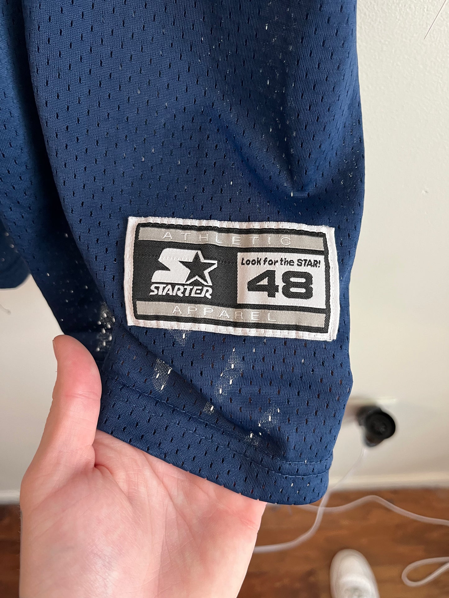 1995 Dallas Cowboys Deion Sanders Starter Home Jersey (L)