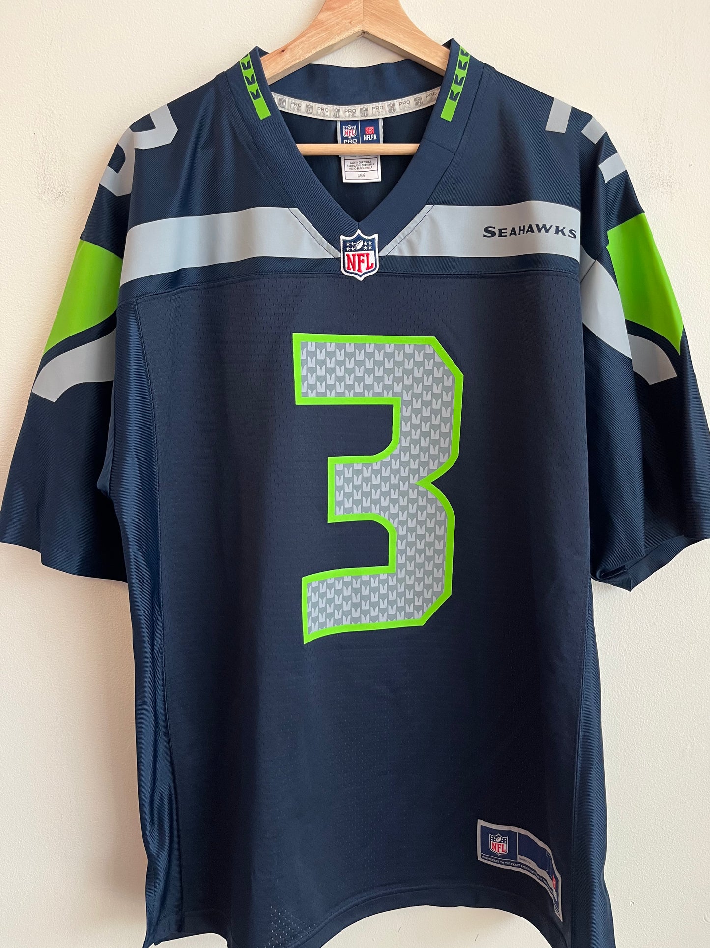 00s Seattle Seahawks Russell Wilson NFL Pro Line Home Jersey (L)