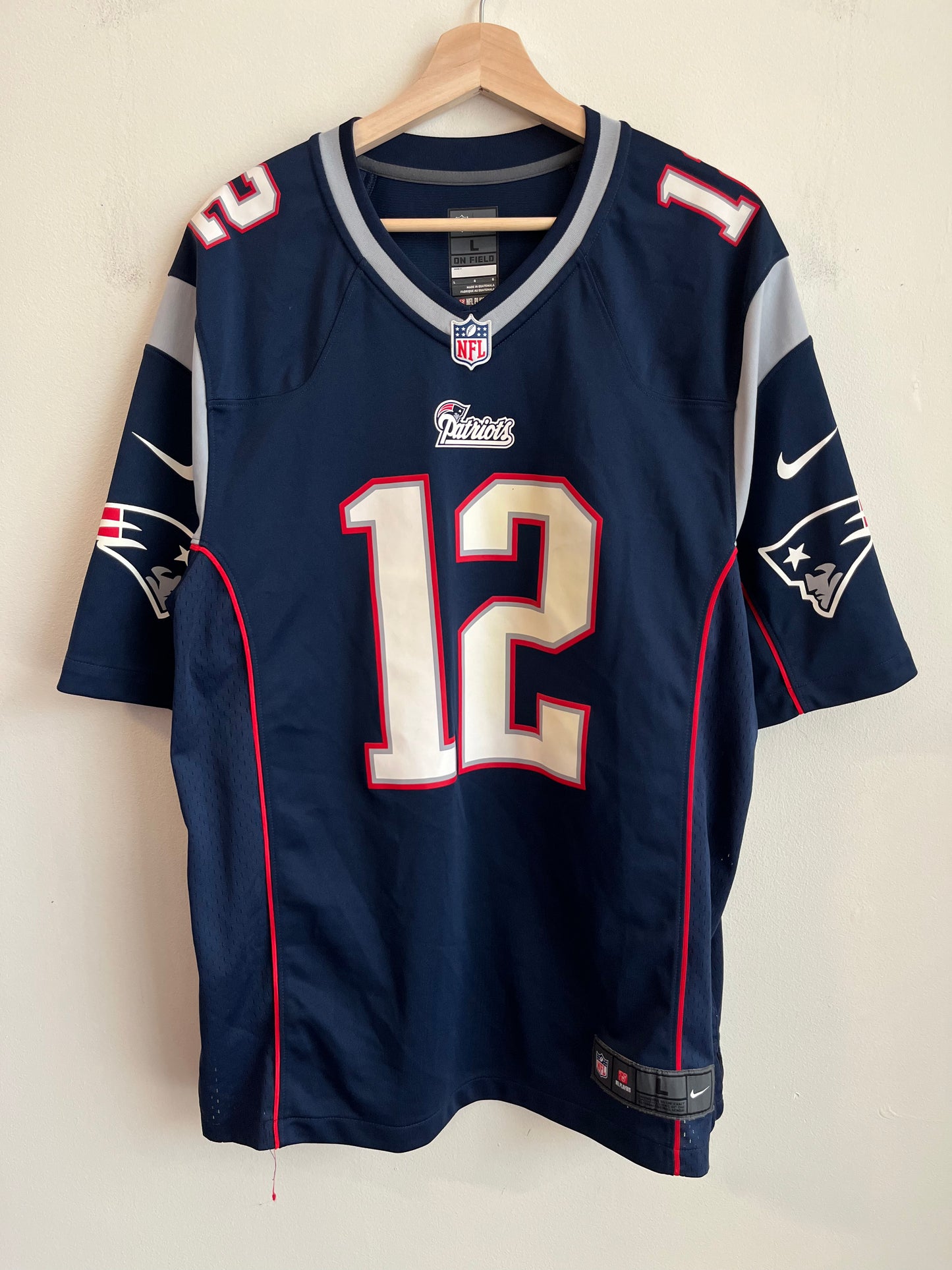 2000s New England Patriots Tom Brady Nike Home Jersey (L)