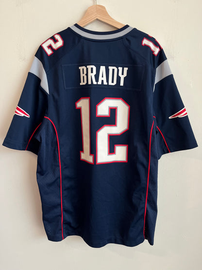 2000s New England Patriots Tom Brady Nike Home Jersey (L)