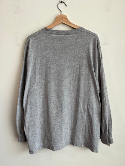 2005 Carolina Panthers Grey Spell Out Long Sleeve (XXL)
