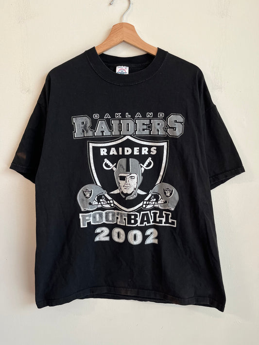 2002 Oakland Raiders "All For One" Double Sided Tee (XL)