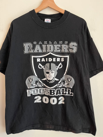 2002 Oakland Raiders "All For One" Double Sided Tee (XL)