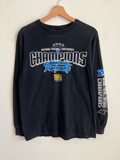 2003 Carolina Panthers Conference Champs Cat Scratch Long Sleeve Shirt (M)
