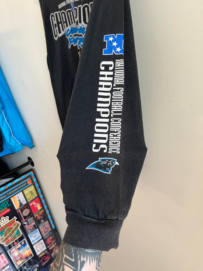 2003 Carolina Panthers Conference Champs Cat Scratch Long Sleeve Shirt (M)