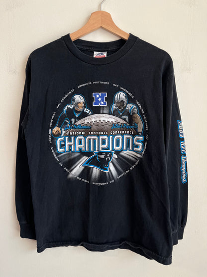 2003 Carolina Panthers Jake Delhomme & Julius Peppers Long Sleeve Shirt (M)