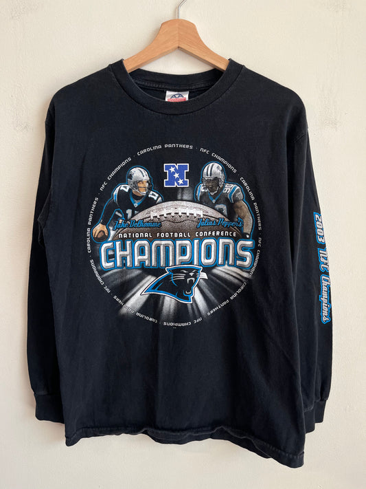 2003 Carolina Panthers Jake Delhomme & Julius Peppers Long Sleeve Shirt (M)