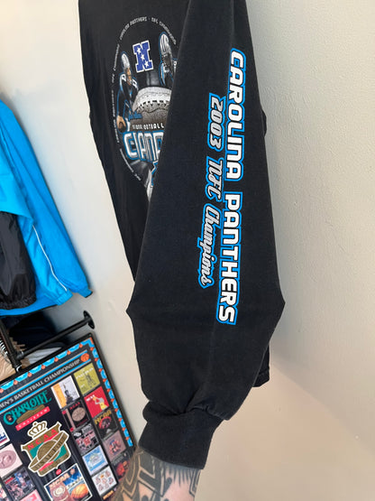 2003 Carolina Panthers Jake Delhomme & Julius Peppers Long Sleeve Shirt (M)
