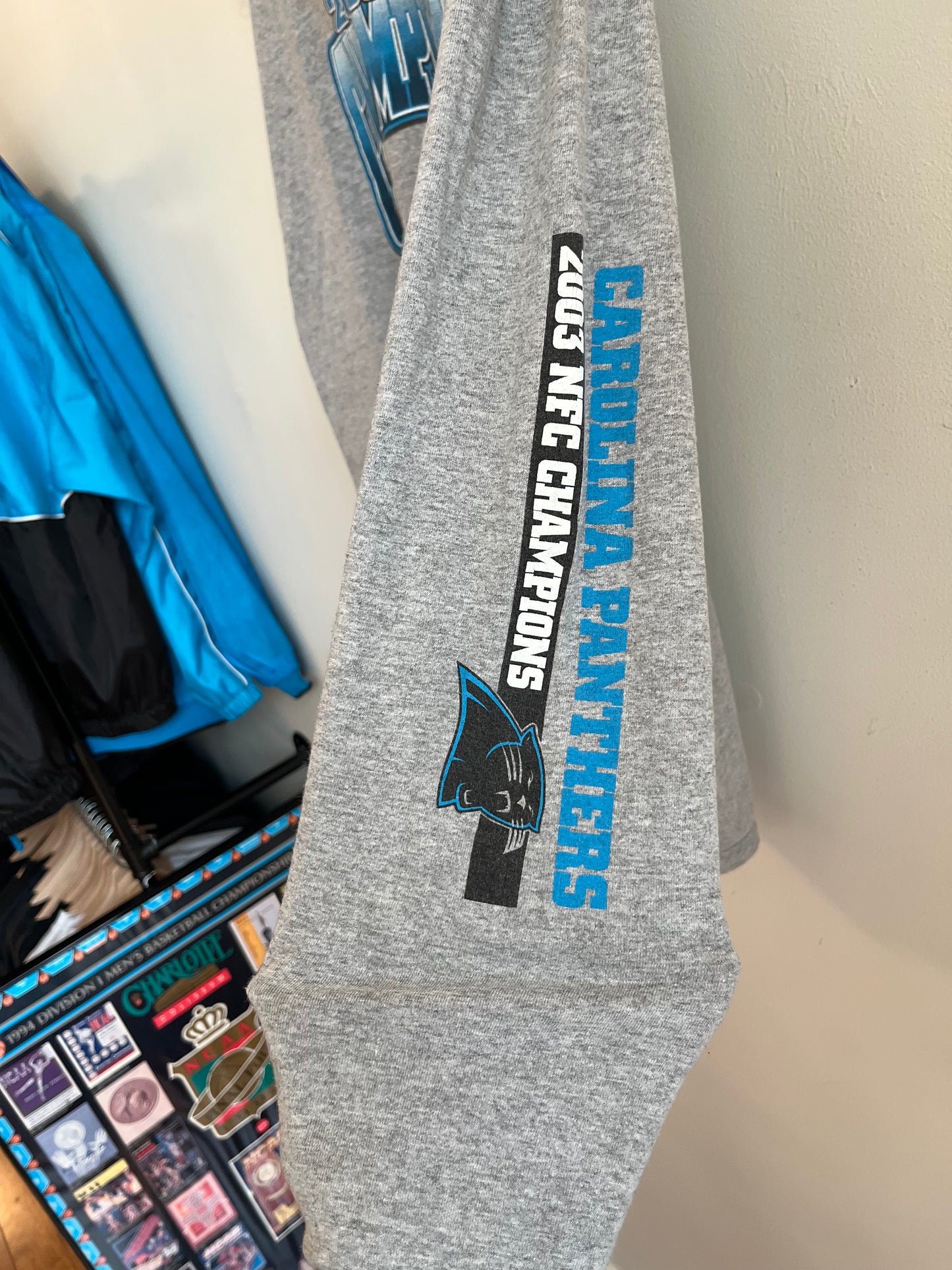 2003 Carolina Panthers Jake Delhomme & Julius Peppers Long Sleeve (XL)