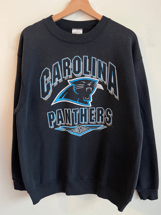 1993 Carolina Panthers Gym Gear Black Crewneck (L)