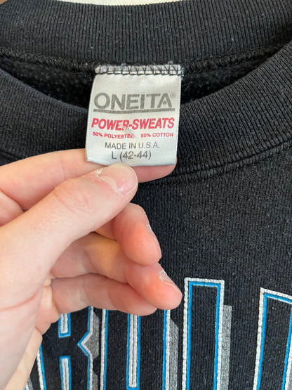 1993 Carolina Panthers Gym Gear Black Crewneck (L)