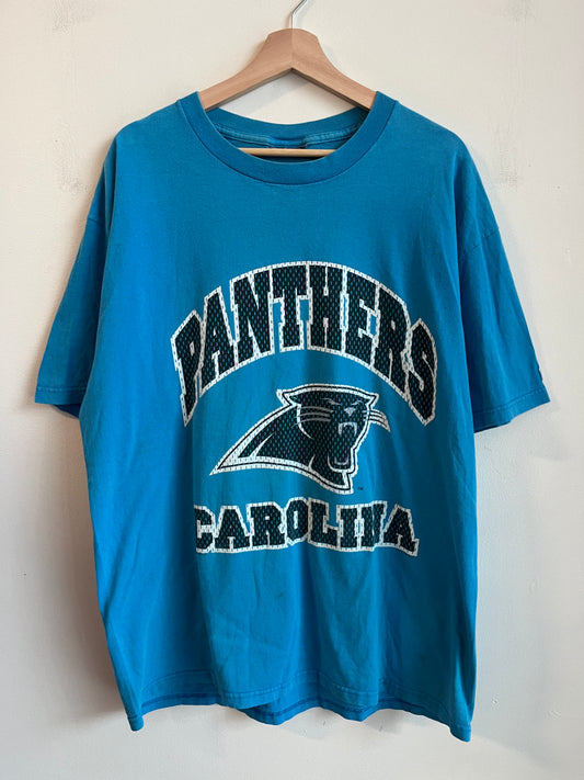 1996 Carolina Panthers Blue Patterned Tee (XL)