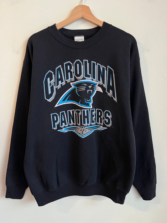 1993 Carolina Panthers Gym Gear Black Crewneck (L)