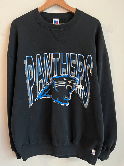 1994 Carolina Panthers Puff Print Outline Russell Crewneck (XL)