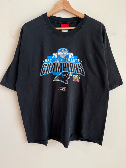 2003 Carolina Panthers Cropped Conference Champions Tee (L)