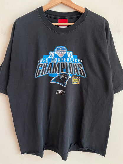 2003 Carolina Panthers Cropped Conference Champions Tee (L)