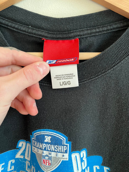 2003 Carolina Panthers Cropped Conference Champions Tee (L)