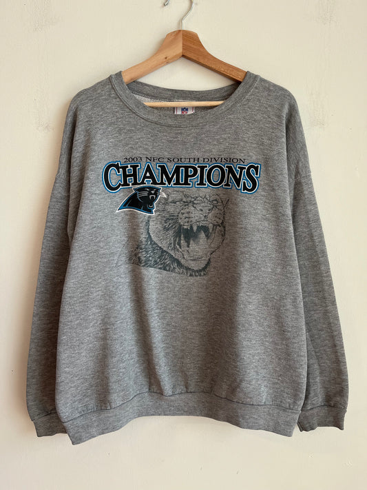 2003 Carolina Panthers Conference Champions Mad Cat Crewneck (XL)