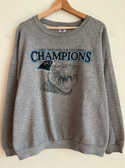 2003 Carolina Panthers Conference Champions Mad Cat Crewneck (XL)