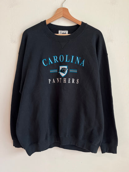 90s Carolina Panthers Lee Embroidered Crewneck (L)