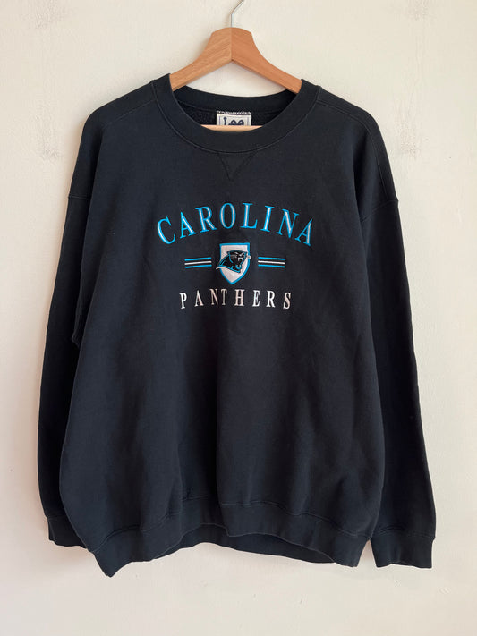 90s Carolina Panthers Lee Embroidered Crewneck (L)