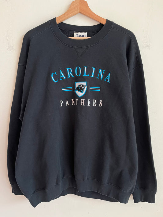 90s Carolina Panthers Lee Embroidered Crewneck (L)