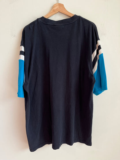 2005 Carolina Panthers Cat Scratch Striped Shirt (XL)