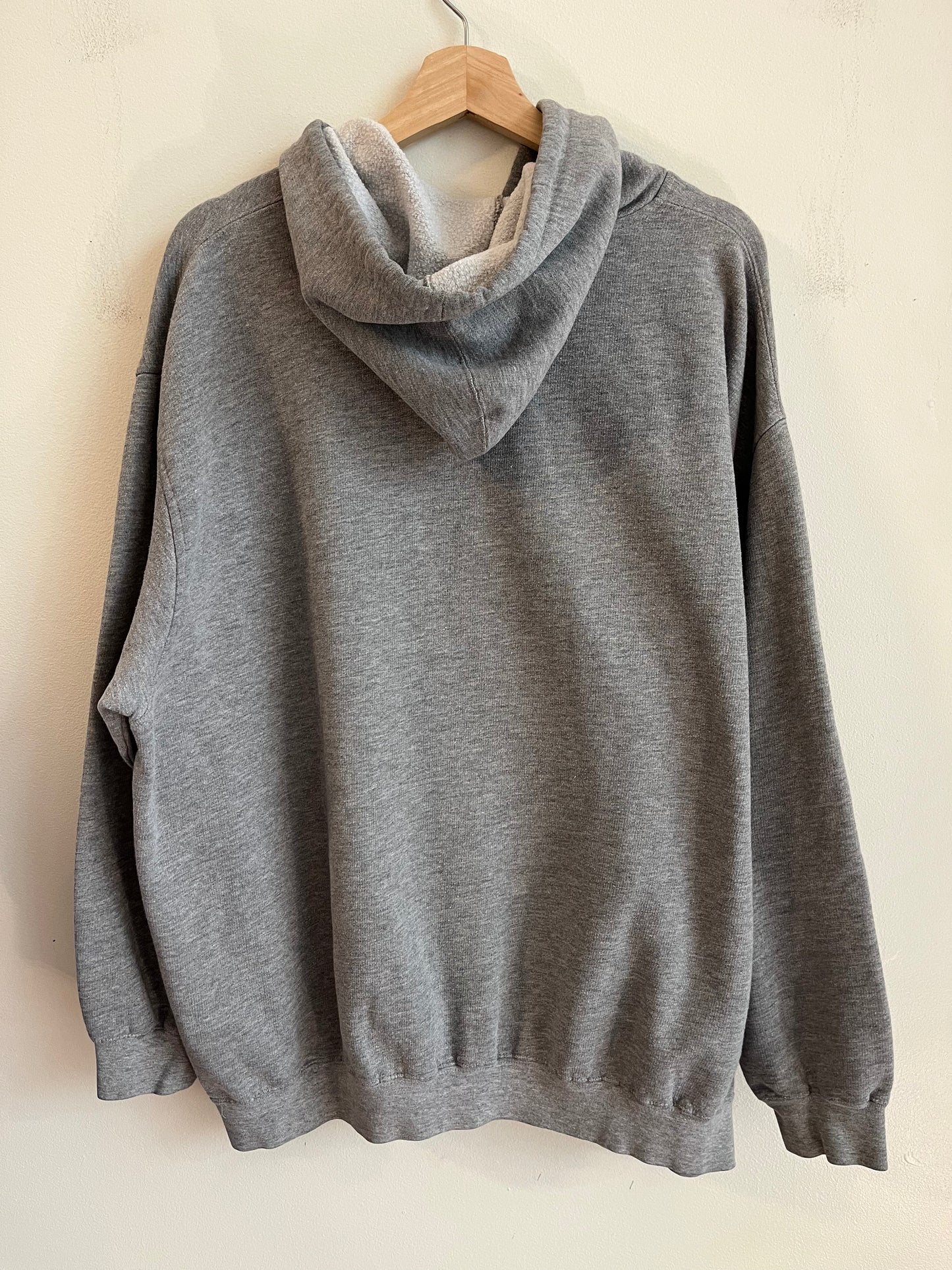 00s Carolina Panthers Grey NFL Spell Out Hoodie (XL)