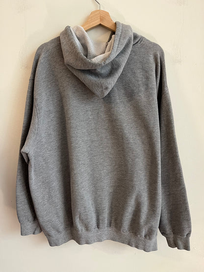 00s Carolina Panthers Grey NFL Spell Out Hoodie (XL)