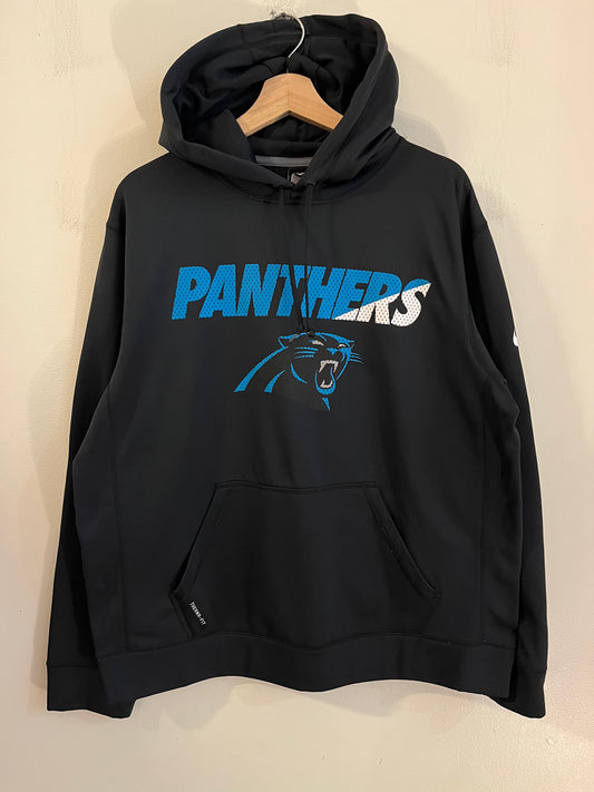 2015 Carolina Panthers Spell Out Nike Dri Fit Hoodie (L)