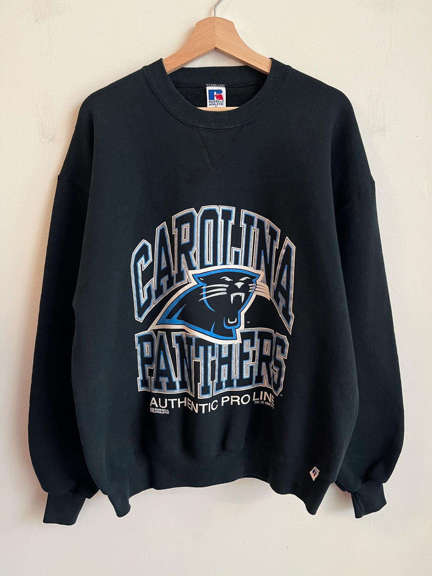 1995 Carolina Panthers Russell Athletics Pro Line Crewneck (XL)