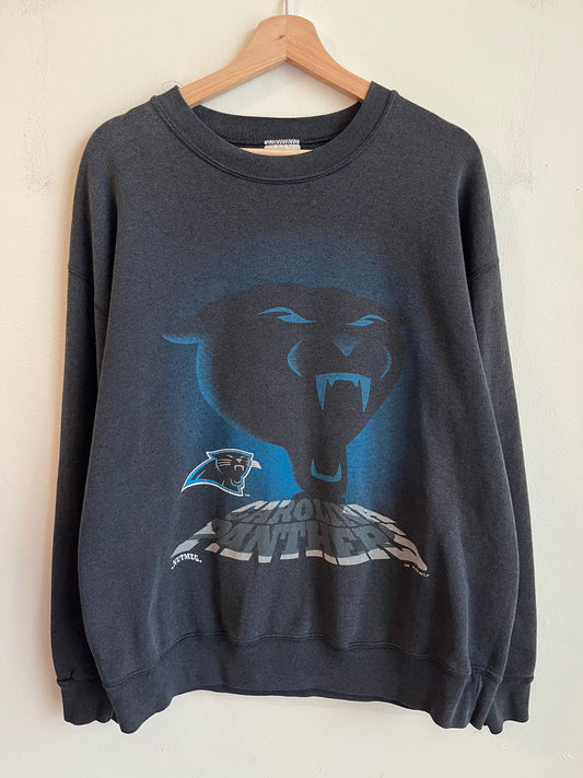 1993 Carolina Panthers Shadow Graphic Nutmeg Faded Crewneck (L)