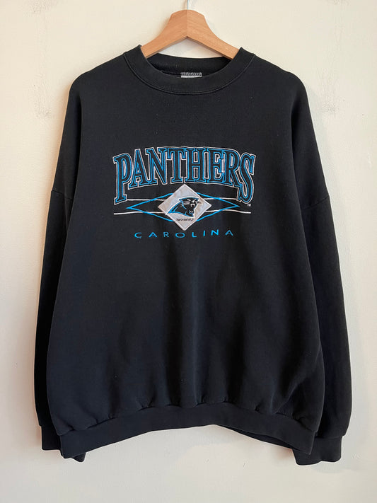 1994 Carolina Panthers Embroidered Spell Out Logo 7 Crewneck (XXL)