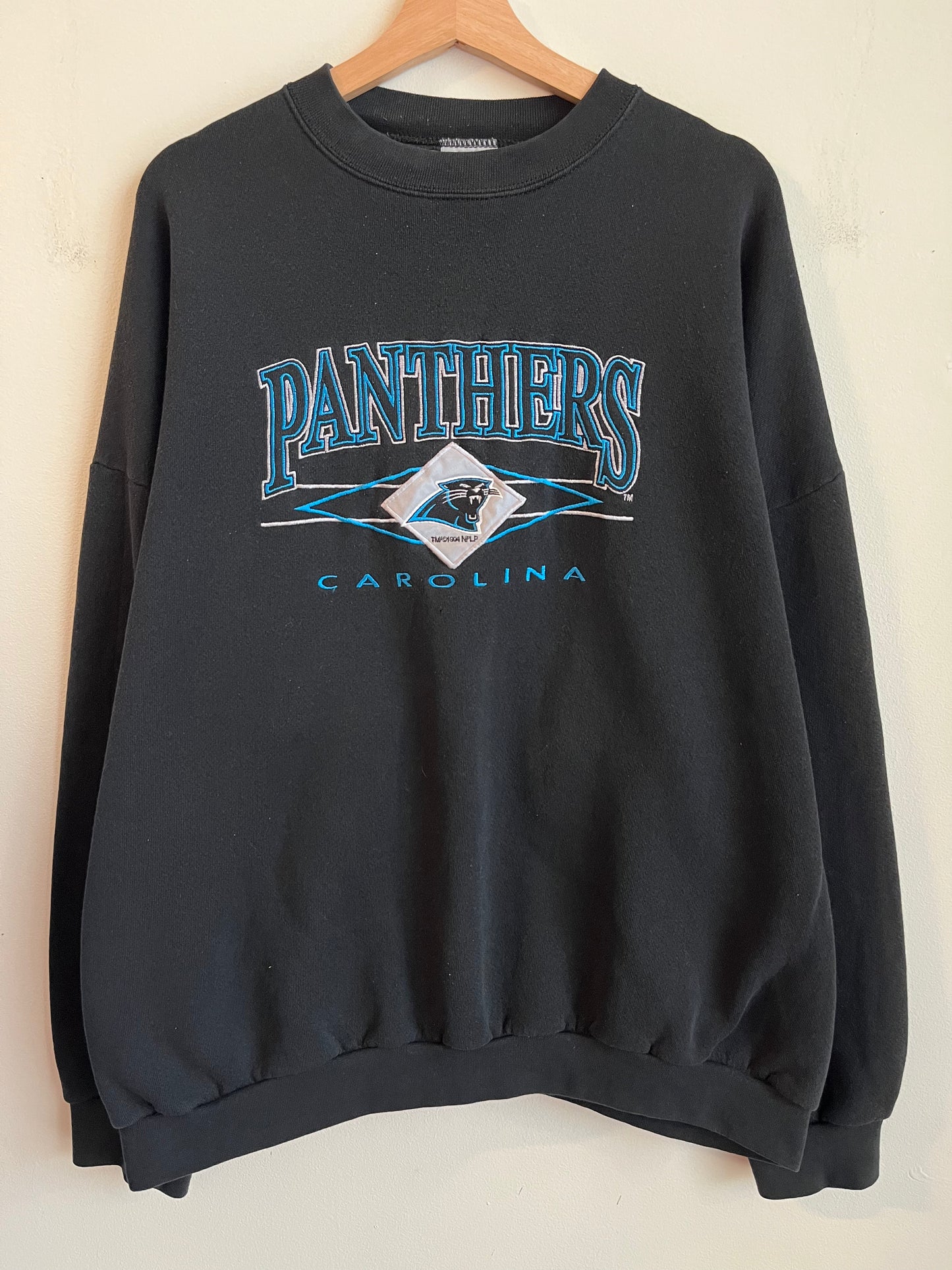 1994 Carolina Panthers Embroidered Spell Out Logo 7 Crewneck (XXL)