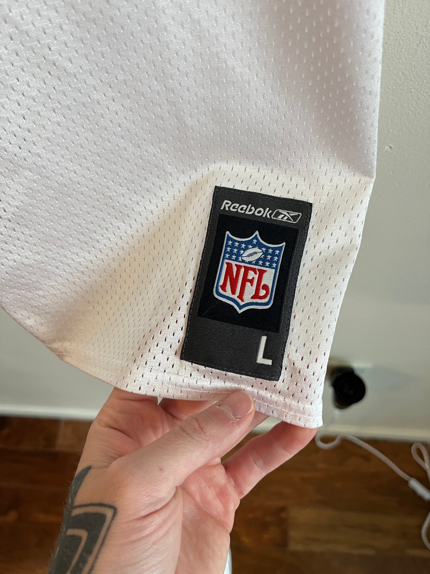 2003 Carolina Panthers Stephen Davis Super Bowl Away Jersey (L)