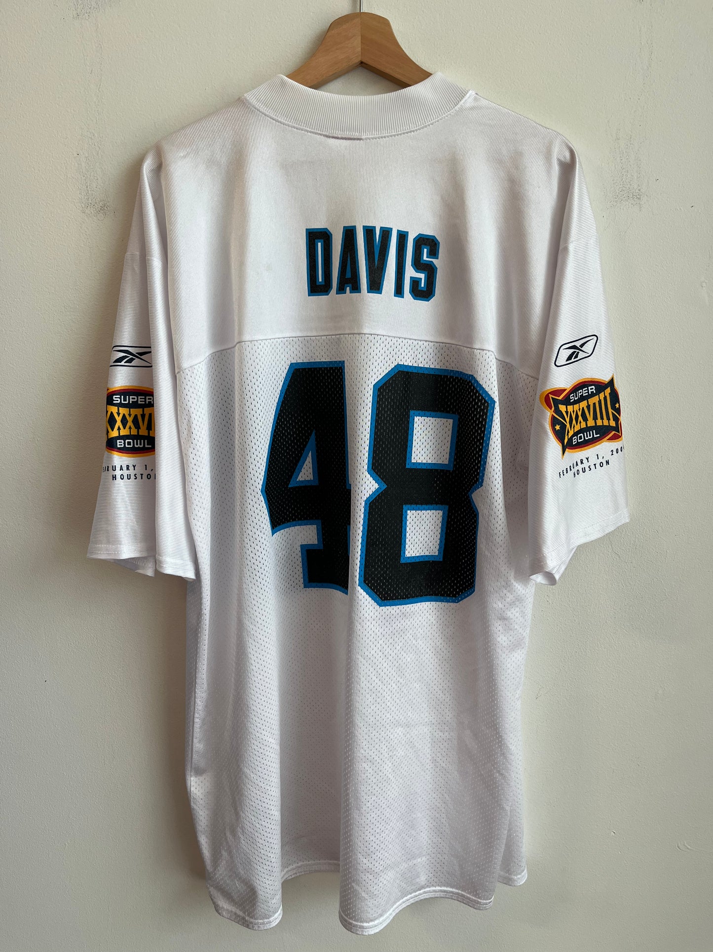 2003 Carolina Panthers Stephen Davis Super Bowl Away Jersey (L)
