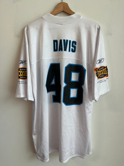 2003 Carolina Panthers Stephen Davis Super Bowl Away Jersey (L)