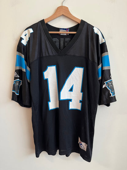 90s Carolina Panthers Apex One Frank Reich Home Jersey (L)