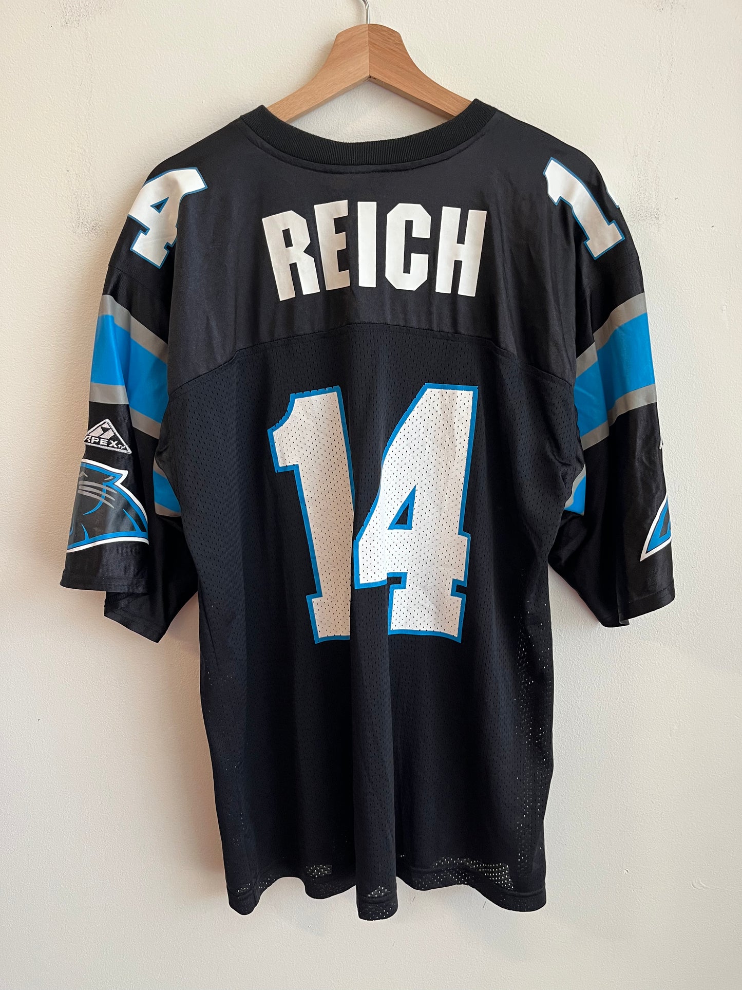 90s Carolina Panthers Apex One Frank Reich Home Jersey (L)