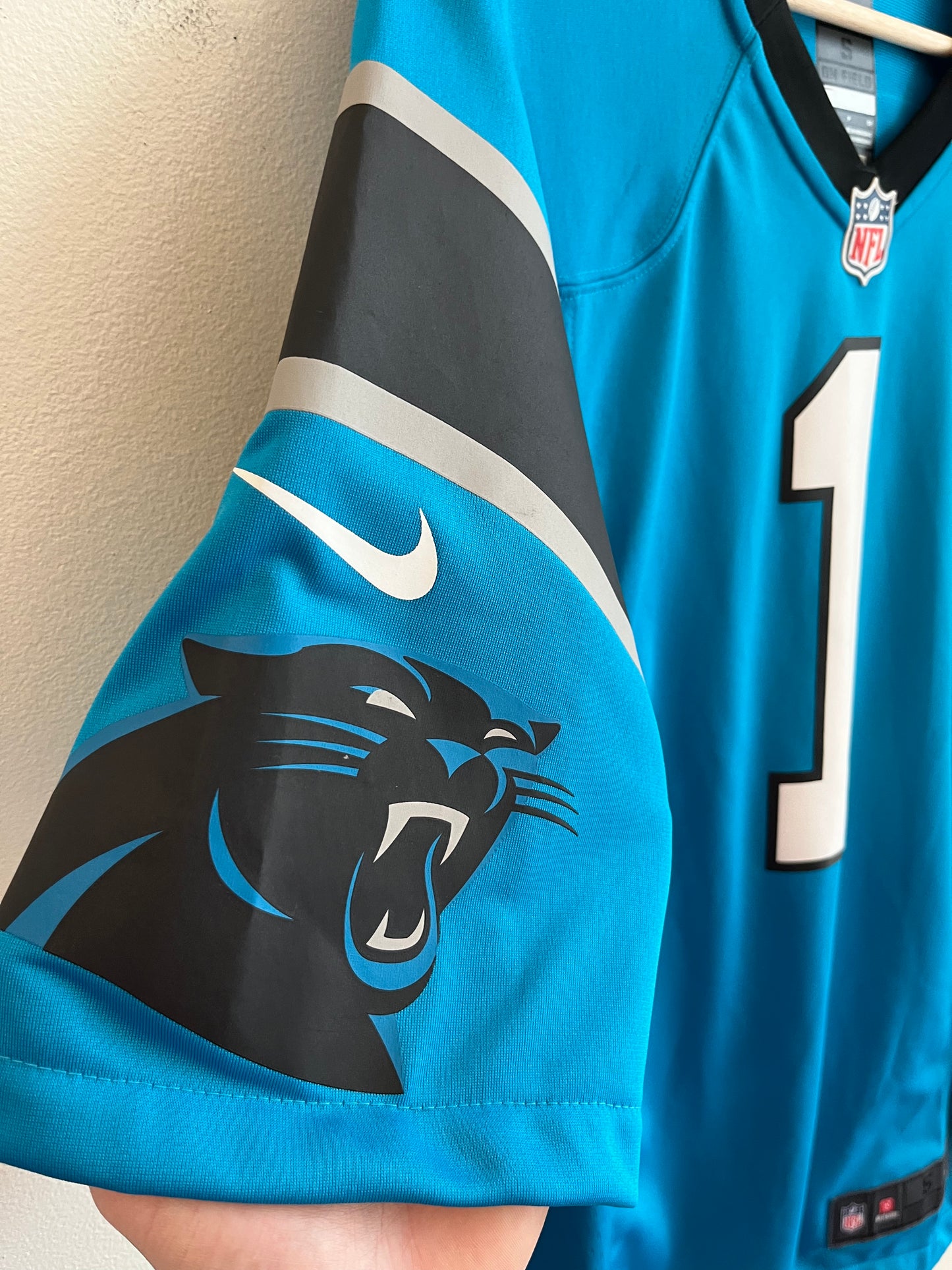 2010s Carolina Panthers Cam Newton Electric Blue Jersey (S)