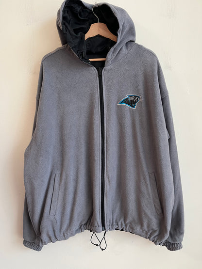 00s Carolina Panthers G-III Two Toned Cat Scratch Spell Out Reversible Jacket (XL)