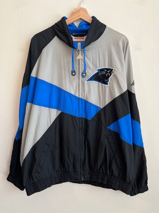 90s Carolina Panthers Apex One Multi-Colored Embroidered Logo Windbreaker (XL)