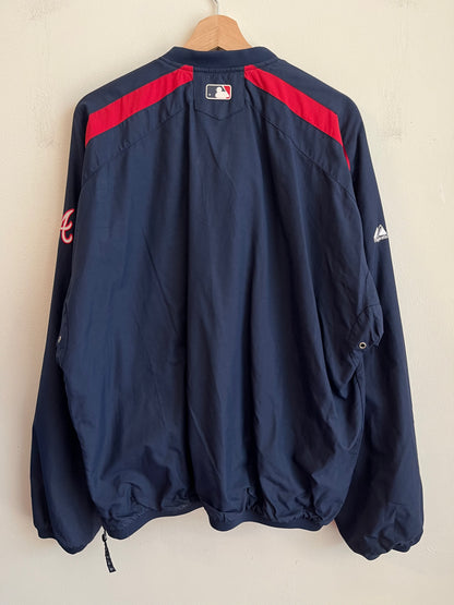 90s Atlanta Braves Majestic Spell Out 1/4 Zip Jacket (L)