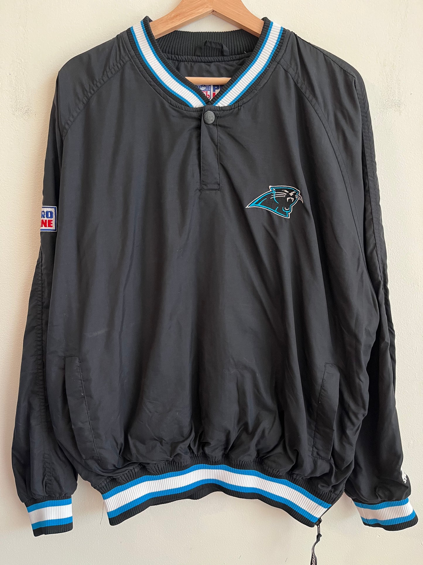 90s Carolina Panthers Starter Essential 1/4 Button Windbreaker (M)