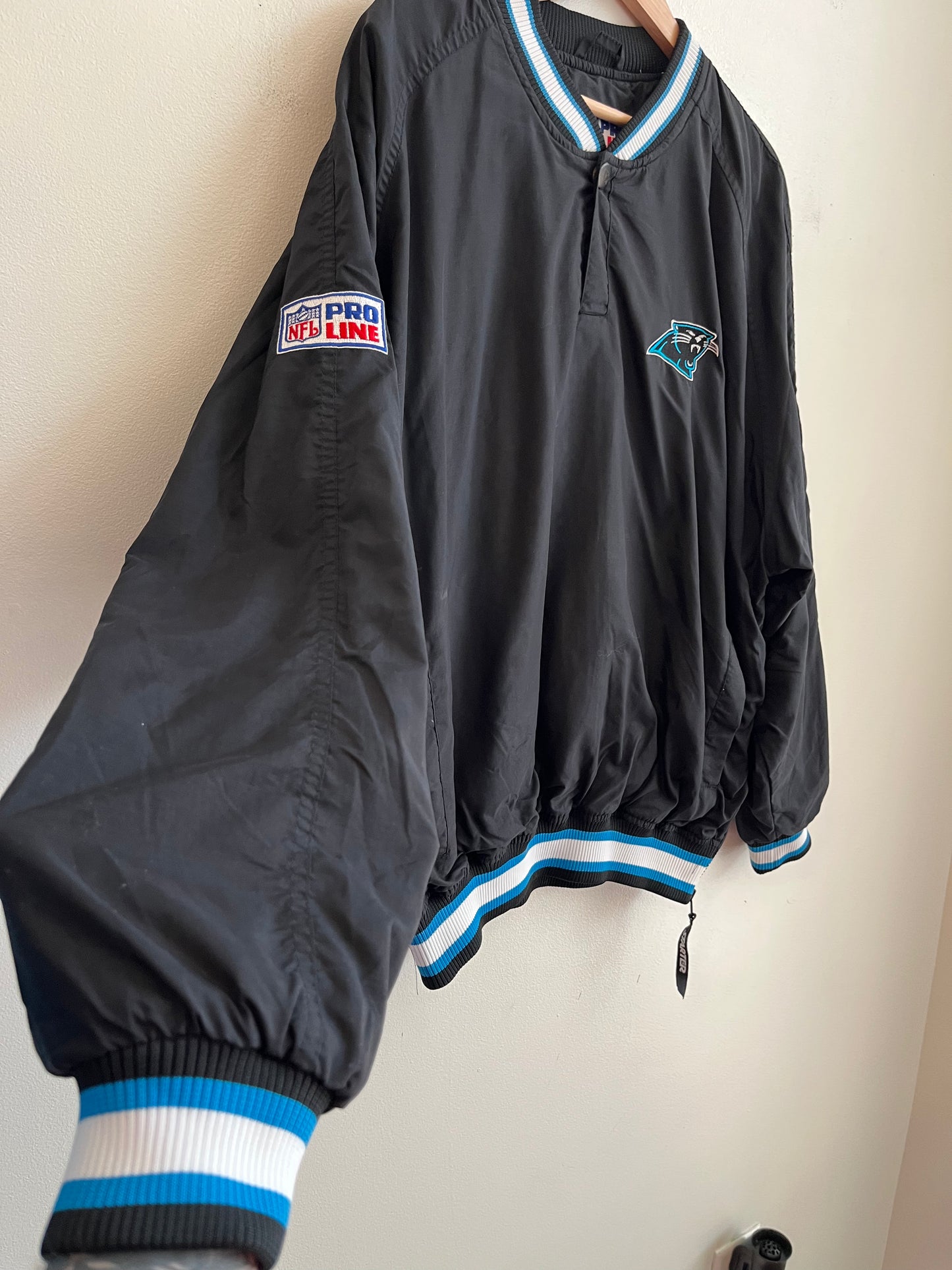 90s Carolina Panthers Starter Essential 1/4 Button Windbreaker (M)